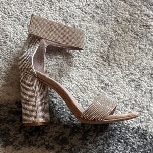 Jeffrey Campbell Silver Sparkle Heels